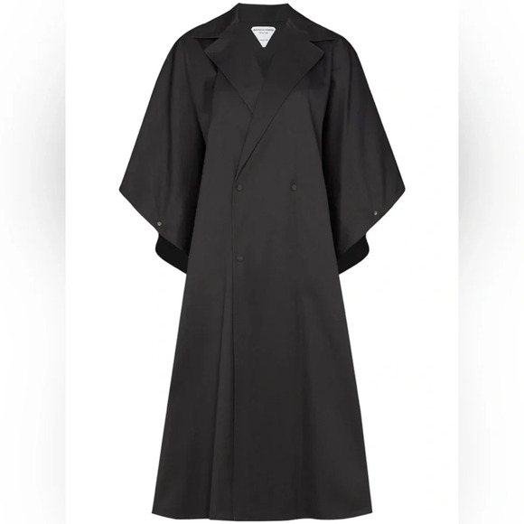 NWT Bottega Veneta Gabardine Wrap Sleeve Coat in Iron Size Small - Picture 6 of 16